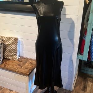 VENUS - Faux Leather Sleeveless Bodycon Dress - Medium